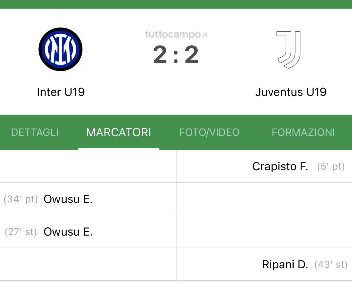 juventusfans's tweet photo. 🏆 #Primavera1
☑️ #InterU19-#JuventusU19 2️⃣-2️⃣ https://t.co/xElnfQNxY5