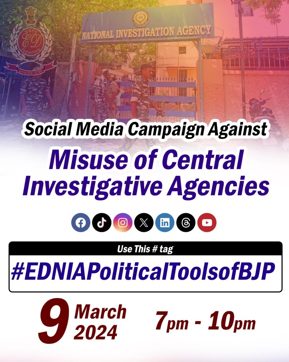 #EDNIAPoliticalToolsofBJP