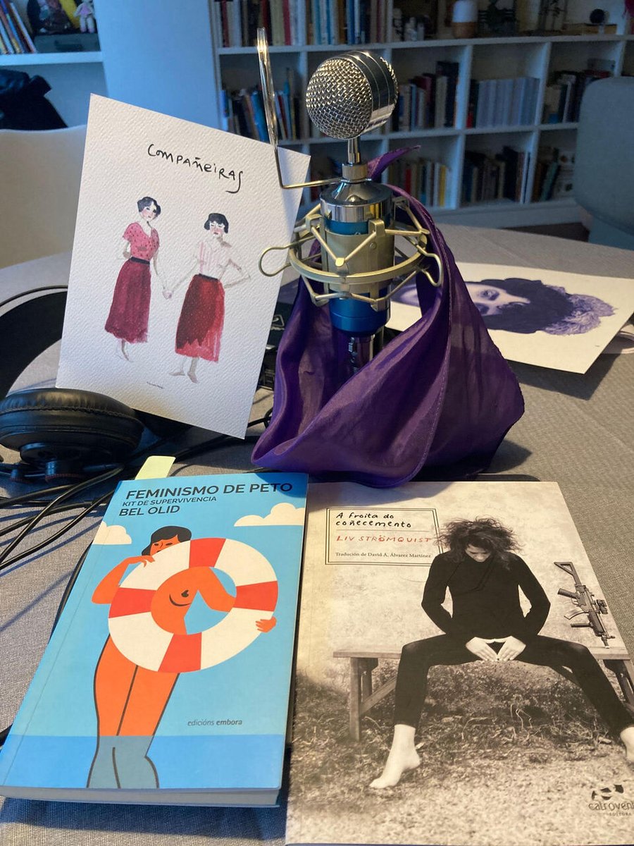 #Literatura | 💜 Lecturas para o #8M (e o resto do ano) con <a href="/evamejuto/">a evamejuto</a>:

📔 'Feminismo de peto. Kit de supervivencia' de <a href="/BelOlid/">Bel Olid</a> (Embora)
📔 'A froita do coñecemento' de Liv Strömquist (<a href="/catro_ventos/">Catro Ventos Editora</a>)

📲agalegaaudio.gal/videos/detail/…