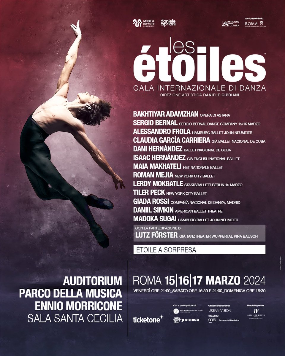 L'<a href="/AuditoriumPdM/">Auditorium PdM</a>, nella sua splendida Sala Santa Cecilia, sta per accogliere 🌟 𝙇𝙀𝙎 𝙀́𝙏𝙊𝙄𝙇𝙀𝙎 | 𝟭𝟱, 𝟭𝟲, 𝟭𝟳 𝗺𝗮𝗿𝘇𝗼 
🎫 auditorium.com - ticketone.it