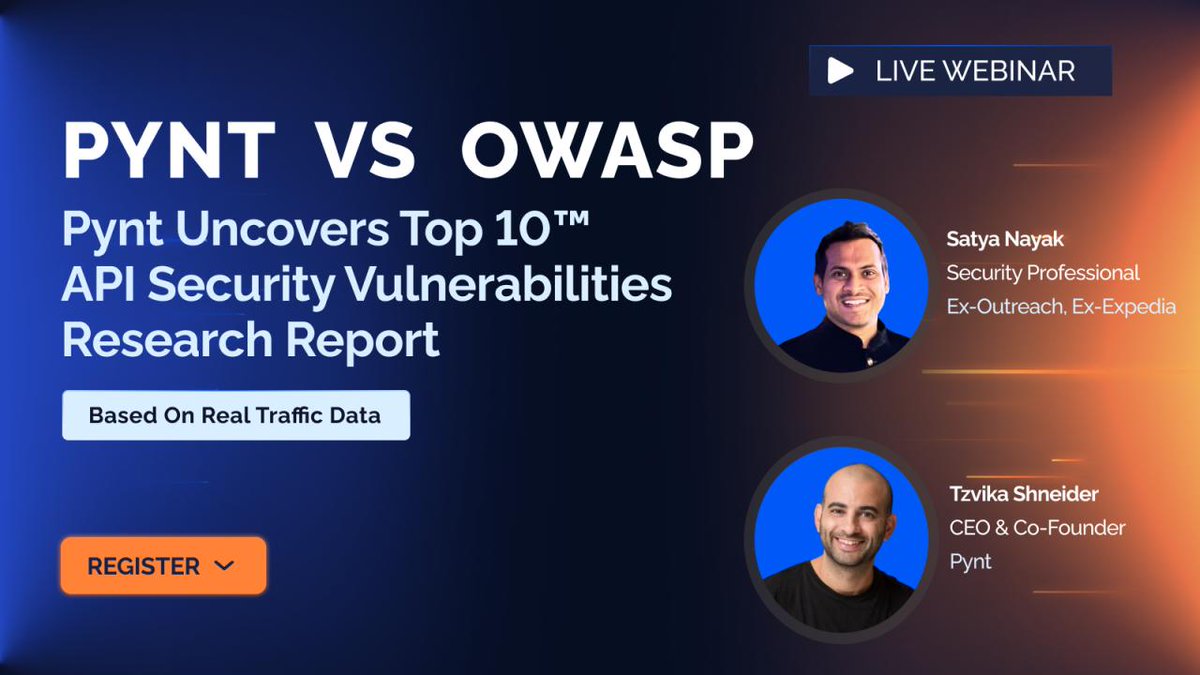 APItop10's tweet photo. Thanks, @pynt_io, for helping spread #APIsecurity awareness.
We are looking forward to your webinar and even more to your participation in our next "Call For Data" so you can change the VS to WITH.

 @owasp #AppSec #InfoSec https://t.co/0FganfBIOO
