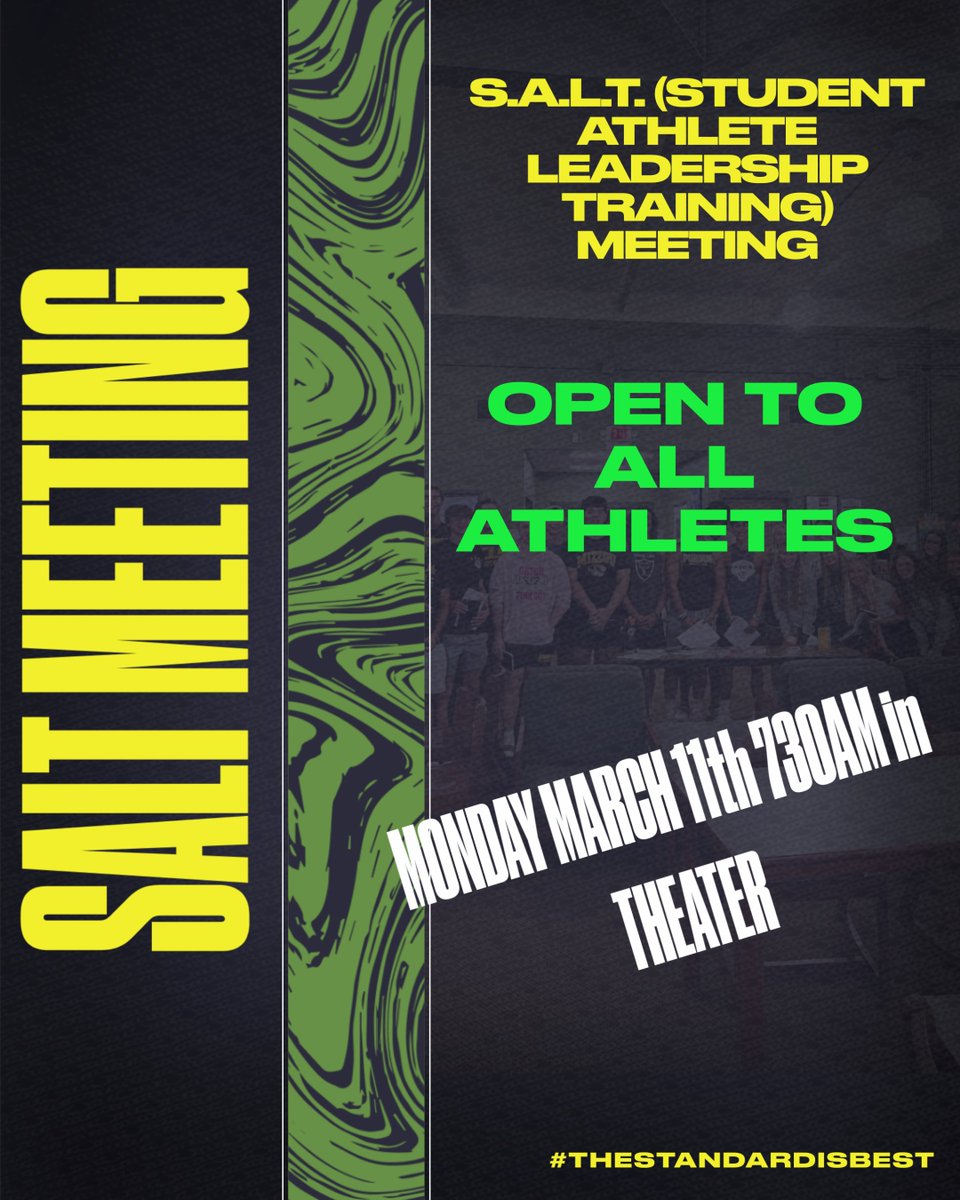 CLSathletics (@clsouthathletic) on Twitter photo SALT MEETING MONDAY at 730AM in the theater.  Open to all CLS athletes! SALT MEETING MONDAY at 730AM in the theater.  Open to all CLS athletes!