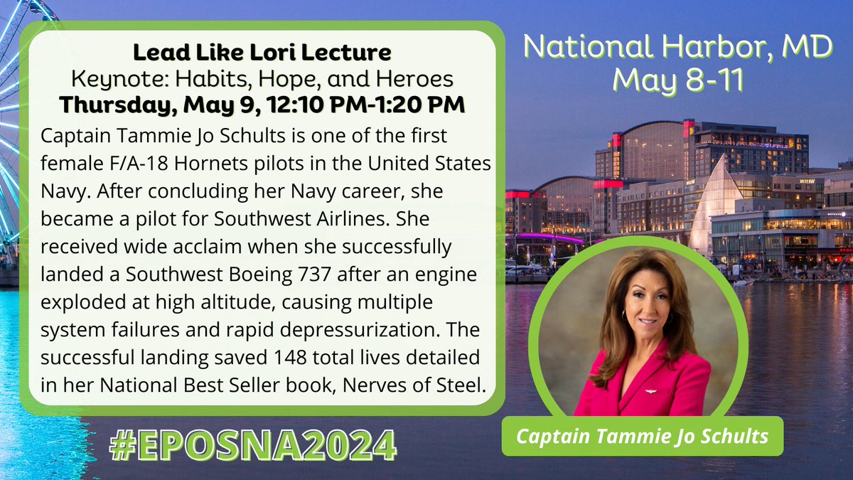 Don't miss this year's Lead Like Lori Lecture on Thursday, May 9. Early bird rates end April 2! View the preliminary program & register now: bit.ly/42oIxGe #posna #epos #EPOSNA2024 @eposorg