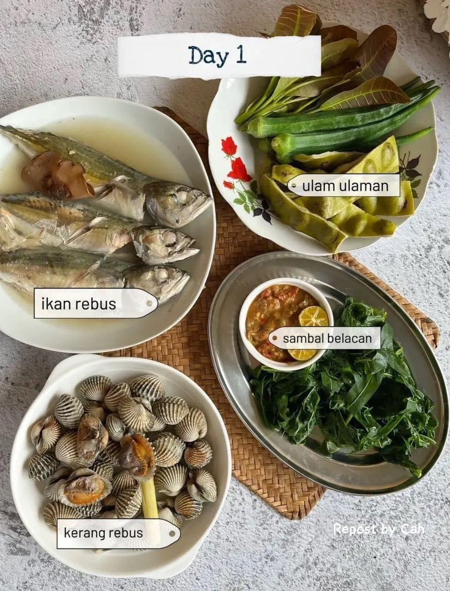 MalaysianFoods's tweet photo. MENU IFTAR RAMADAN SEMINGGU TANPA MINYAK 🥘🍲

Jom kita challenge diri sendiri nak makan tanpa minyak dalam bulan Ramadan nanti 😉. 

Menu mudah je asalkan tak guna minyak tapi sedap. Semoga bermanfaat! 🥰

Kredit: Cah https://t.co/AGmvgamIrN