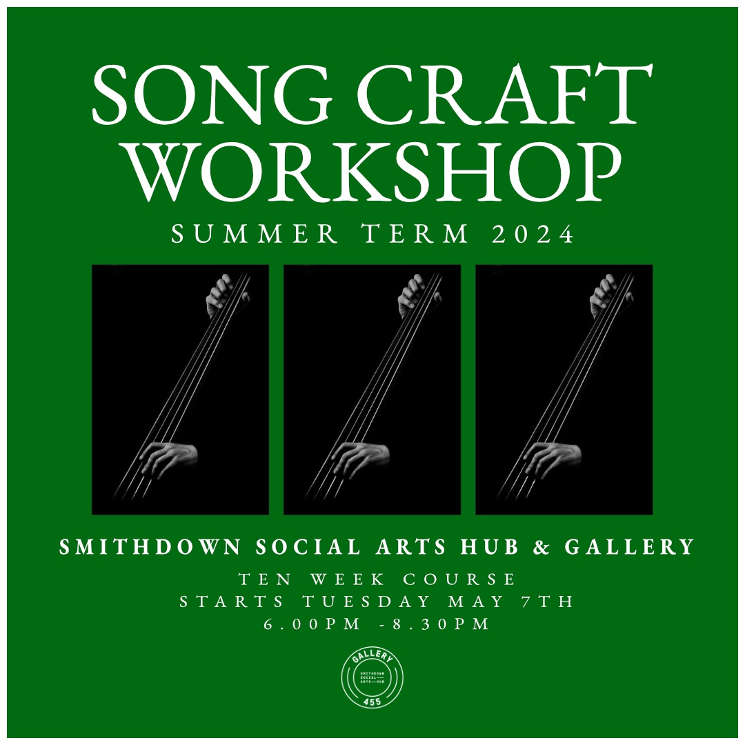 WORKSHOP: Song Craft Workshop Summer Term 2024 🟢 Starts Tue May 7th 🟢 @smithdownsocial 🟢 10 wk course 🟢 6.00pm - 8.30pm 🟢 Pen & Pad is all that’s required 🟢 All ages/experience welcome 🟢 INFO: tickettailor.com/events/nickell… • #songcraftworkshop #songwriters #songs