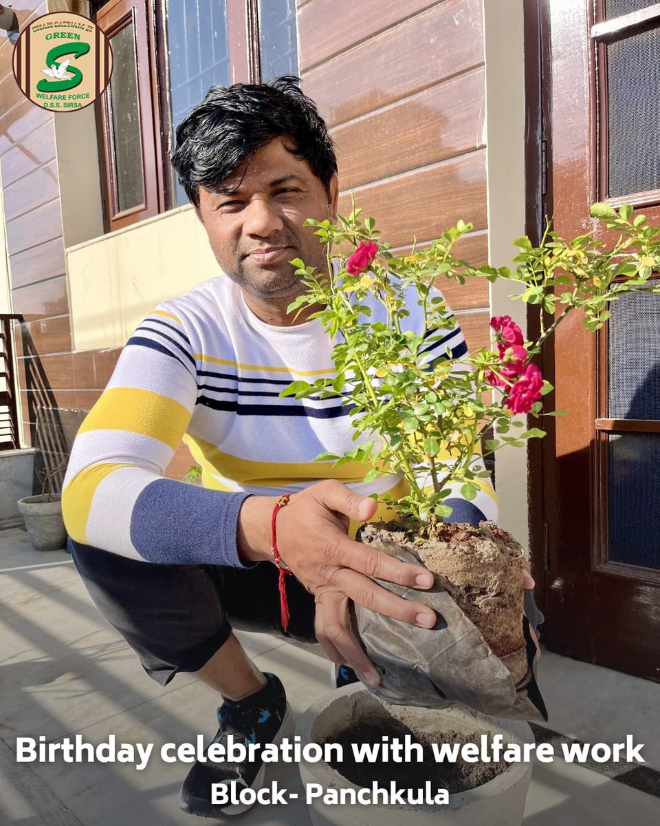 GreenSwelfares's tweet photo. Embracing new beginnings with a green heart! Shah Satnam Ji Green 'S' Welfare Force Wing volunteers celebrated a birthday with a pledge to the environment through tree plantation. Similarly, a newlywed couple marked the start of their life together with the same noble act, planting the seeds for a future as nurturing as nature itself. #CelebrationWithWelfare  #TreePlantation🌳 #DeraSachaSauda