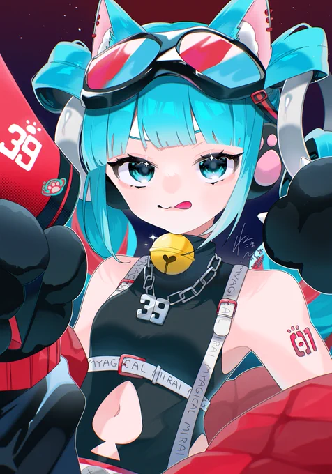今年も参加させていただきました!ちょっと前の絵柄やから恥ずかしいけど可愛いのでみて〜!!#Magical_Snow_Cats_Carnival#にゃんこズ合同#初音ミク#マジカルミライ2023#ミクの日 