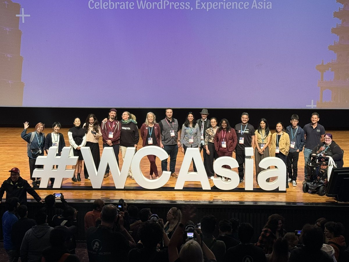 CaroleOlinger's tweet photo. Thank you all for sharing your knowledge with us during #WCAsia! ๐ซถ๐ป
Especially proud of my awesome colleagues @kimberleycole, @chayaoost @desrosj and, of course, @schlessera ๐
#Yoast #TeamYoast #Bluehost https://t.co/M2W6NJ8iMt