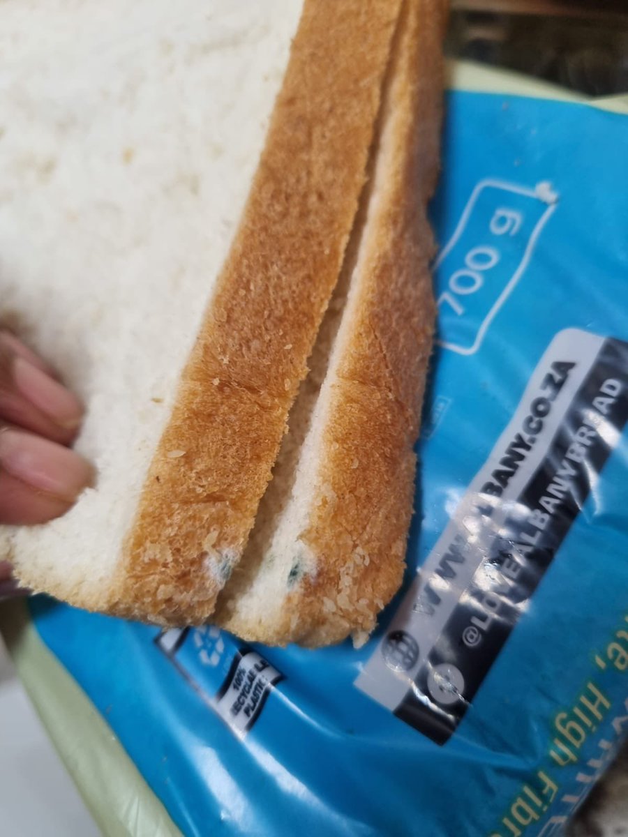 Business_Bug's tweet photo. @LoveAlbanyBread 

This has been happening since December to all your bread. And yes, they are stored correctly, and it has been reported to you multiple times
 People can get sick with it. https://t.co/XrtZBFZ7v1