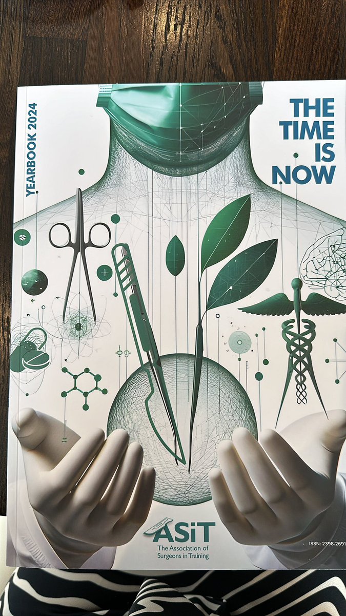 Very happy to be in cloudy Bournemouth for the @ASiTofficial conference #ASiT2024 

Flicking through the yearbook - fantastic as always with a very aesthetic cover #Sustainability #greensurgery 

On further inspection - poses the question, is this AI assisted? #chatGPT #AI 🤔🧐