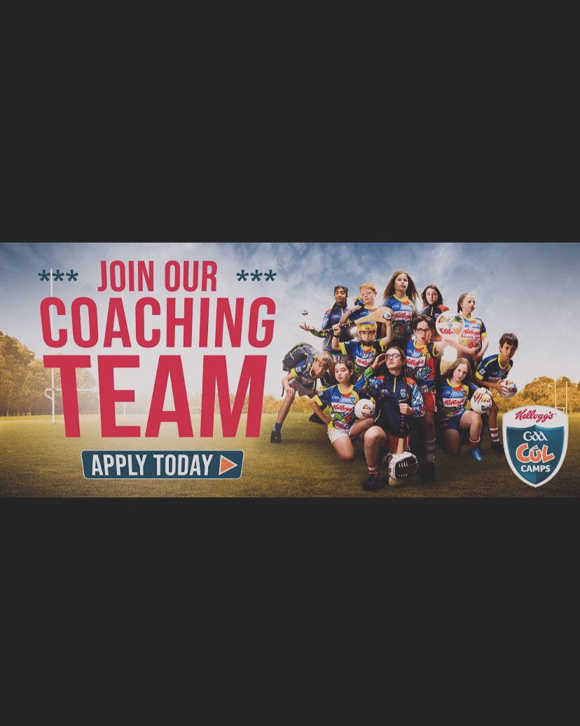 Would you like to be a Cúl Camp Coach this summer?

For more information visit kildaregaa.ie

To request an application email: david.murphy.gda.kildare@gaa.ie

Click on this link to fill out an application form;
forms.office.com/e/xDrxh7xxz7