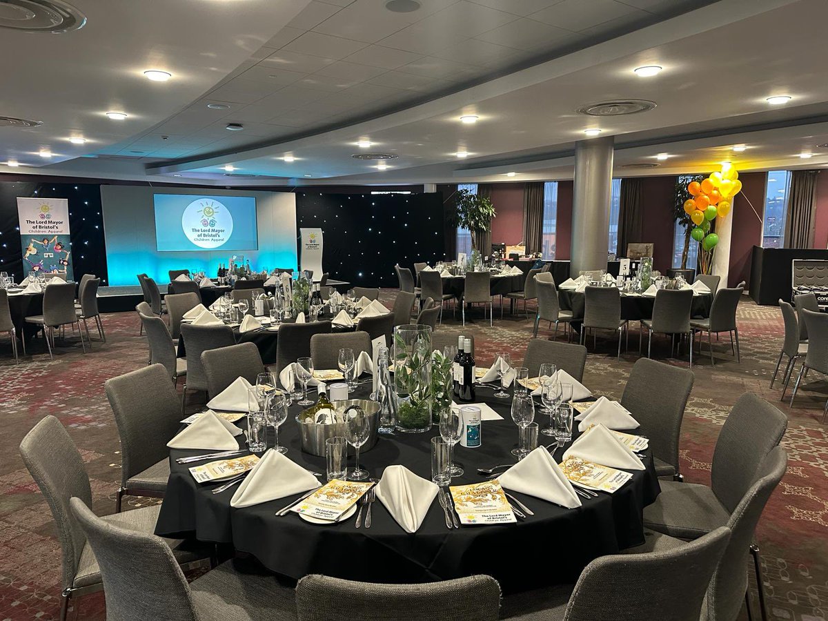 Thank you to everyone who came to our gala dinner and supported the Lord Mayor of Bristol’s Children’s Appeal <a href="/ashtongatestad/">Ashton Gate Stadium</a> 
Brilliant evening raising lots of money!  Brilliant venue,hosting, speaker and activities!
<a href="/brislordmayor/">Bristol Lord Mayor</a> <a href="/KingstonBarnes/">Kingston Barnes</a> <a href="/paristroyradio/">Paris Troy</a>