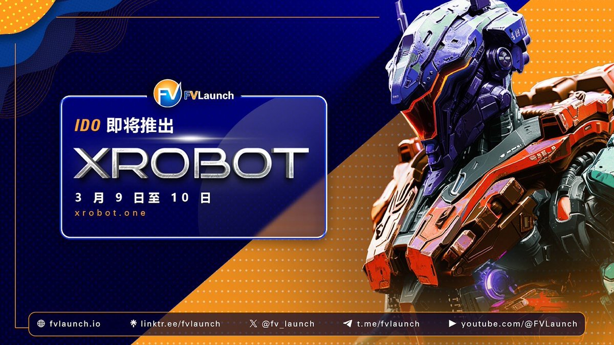 Xrobot_online's tweet image. 💥 The IDO is Coming!

Stay tuned!

@fv_launch 

#Blast #GameFi #XRobot