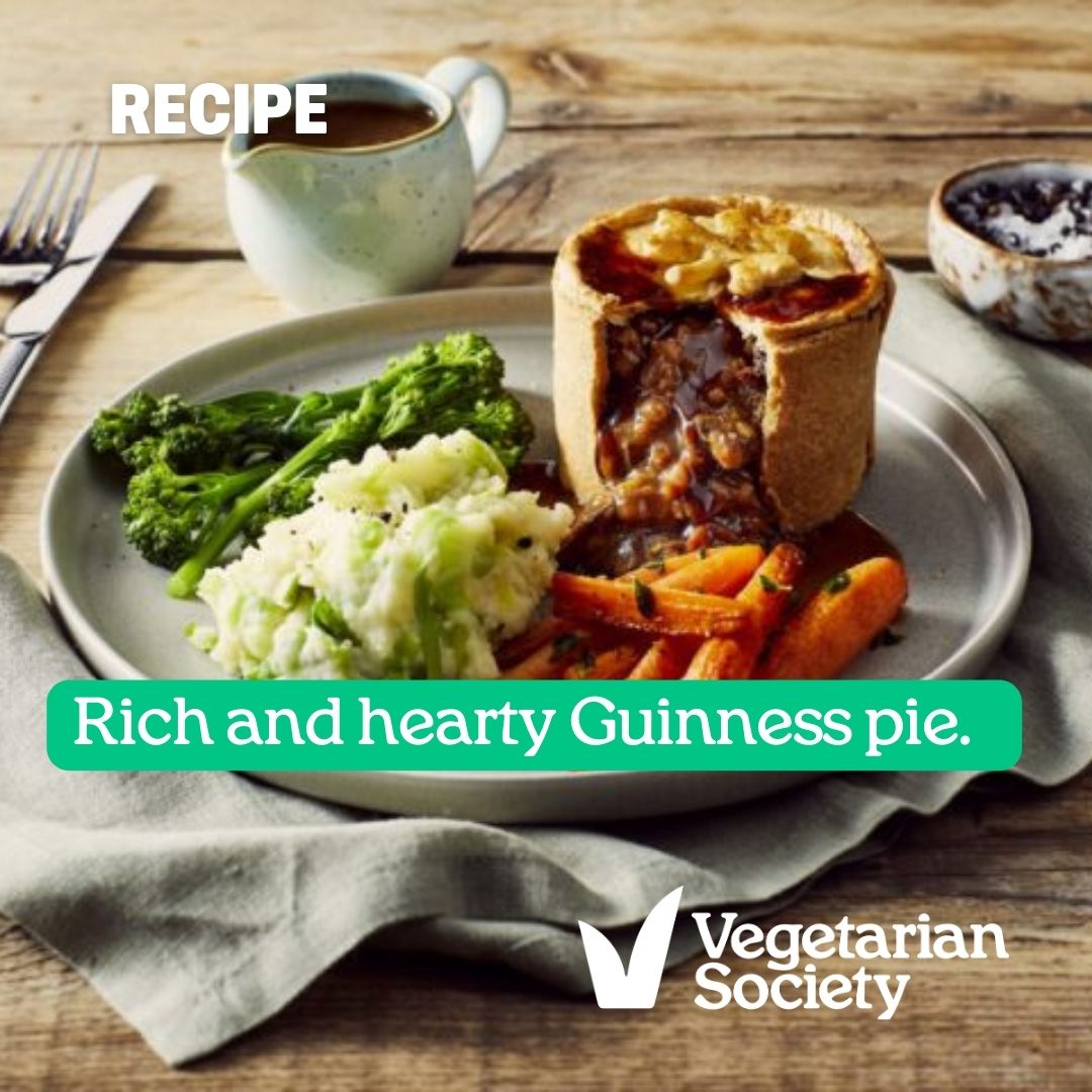 vegsoc's tweet photo. Tuck into a Guinness Pie this weekend #recipe https://t.co/w1LNnck2qT #pieweek https://t.co/roePiTSvkK