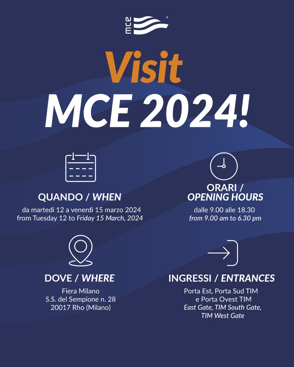 Ecco le informazioni utili per accedere e visitare #MCE 2024 in tutta facilità! Scopri di più al link mcexpocomfort.it/it-it/visitare…