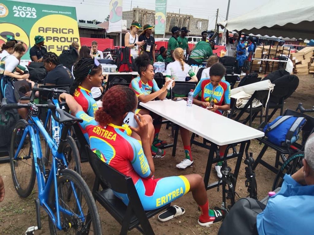 Good luck Eritrea 🇪🇷 women cycling team 
#AfricanGames2024 #Eritrea @hadnetkeleta