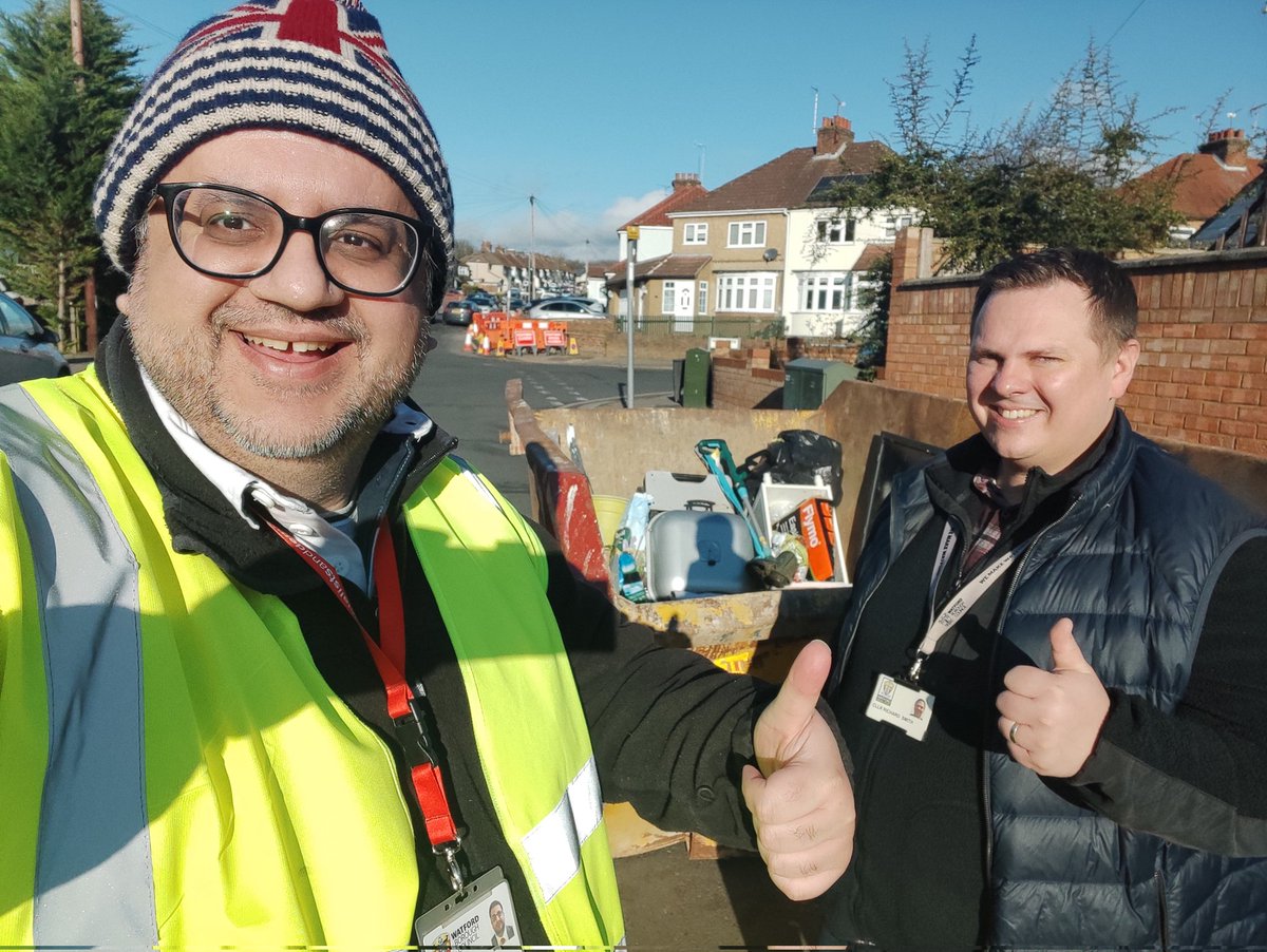 AKatWatford's tweet photo. Leggatts community skips are a success this morning. Thanks to Asma Suleman and Richard Smith for helping out.
All funded by @WatfordCouncil Leggatts councillor's locality grant
#GreatSpringClean https://t.co/BEZxRWJ3cM