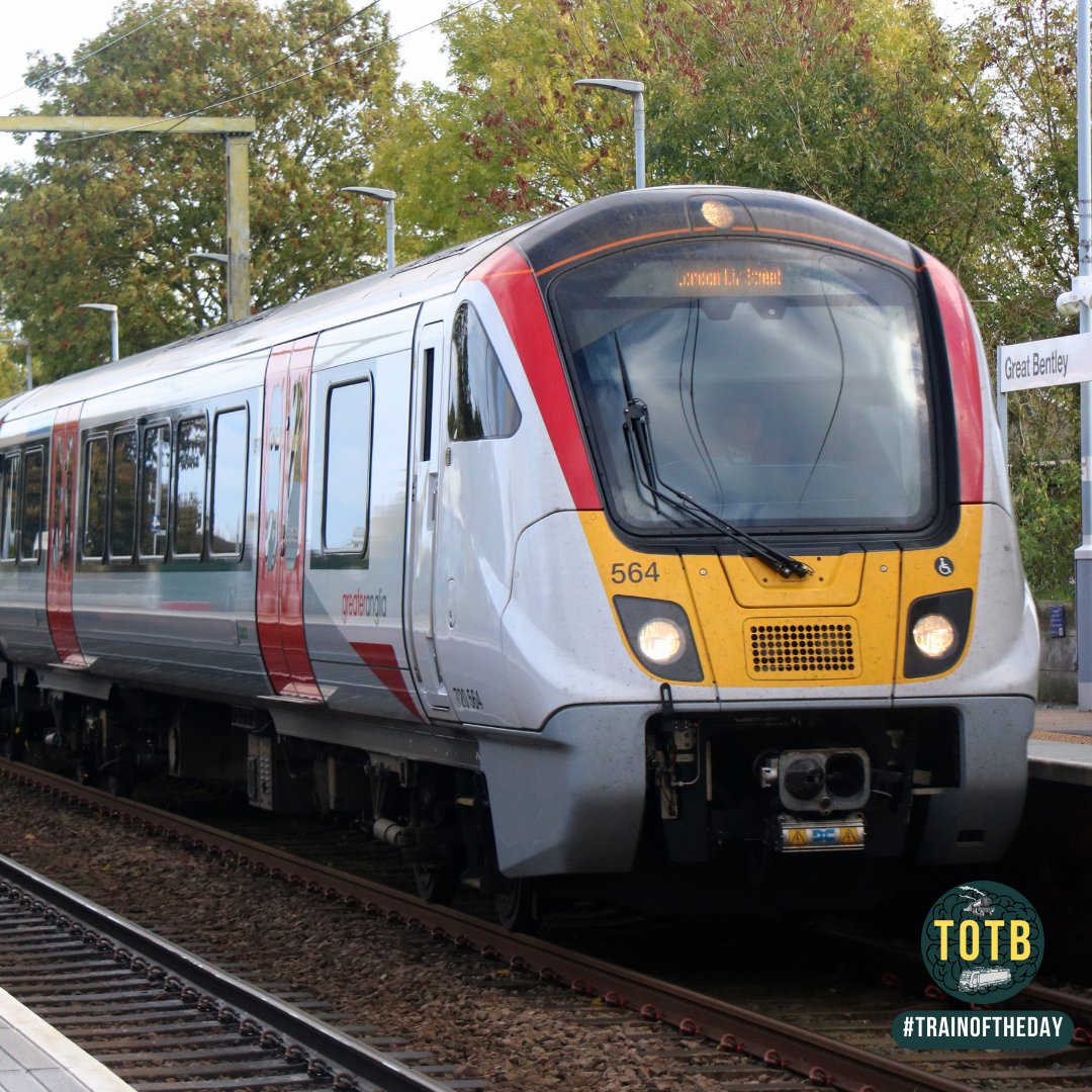 🚆 This is a Class 720 - these little critters work for Greater Anglia and c2c.

🔴 These ‘Aventra’ sets are part of the same family of trains as the Class 345 units running on the Elizabeth line among others. 

⭐️ 13/10 - Anglian Aces.

#trainoftheday #totb #Class720