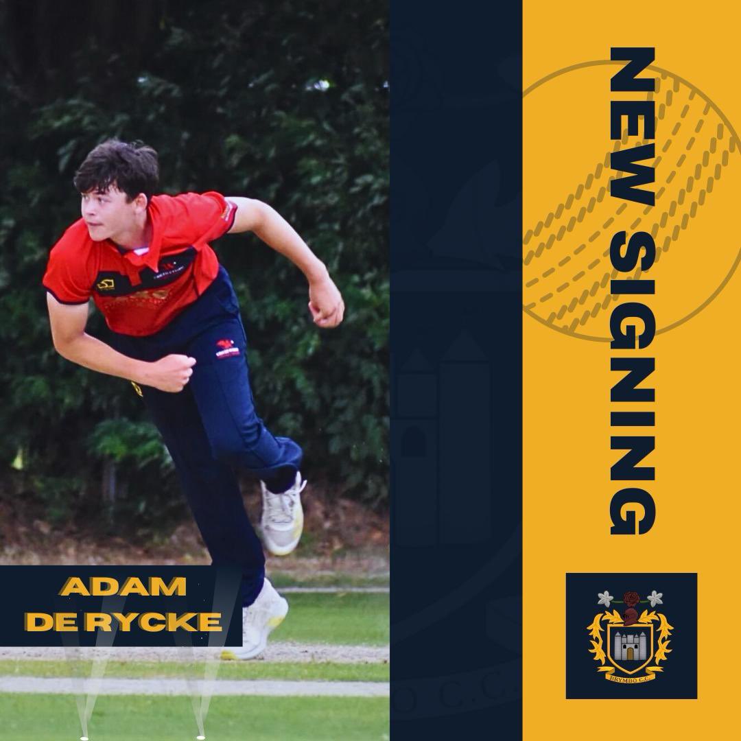 🚨 Transfer alert🚨 The club are delighted to announce the signing of @CricketWales u18 bowler Adam De Rycke. The talented youngster joins us from @HawardenParkCC . We look forward to seeing him develop further. Go well Adam! #Talent