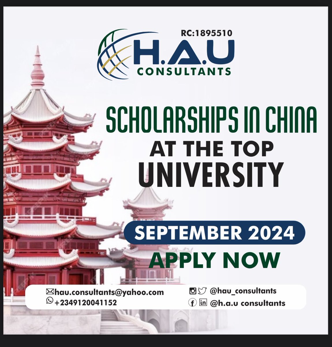 hau_consultants's tweet image. 🇨🇳From selecting education programs to getting a Scholarship, H.A.U CONSULTANTS is here for you!
.
.
.
.
#studyabroad #scholarships #chinauniversities #postgraduate #bachelor #masters #PHD #studyopportunity #dreams #VISA #HigherEducation #students #china🇨🇳
#septemberintake.