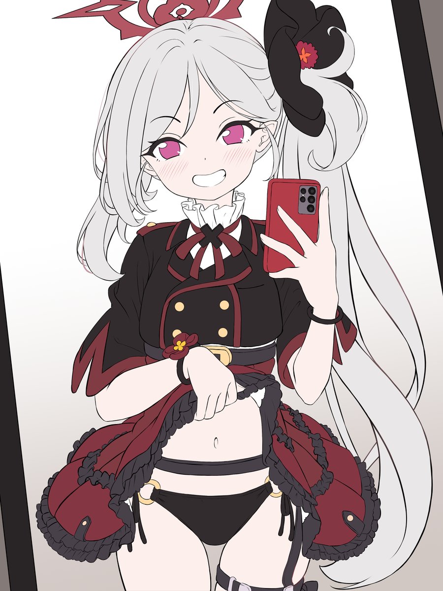 浅黄ムツキ(ブルアカ) 「Before rendering  After rendering 」|쿠마🐻/くまのイラスト