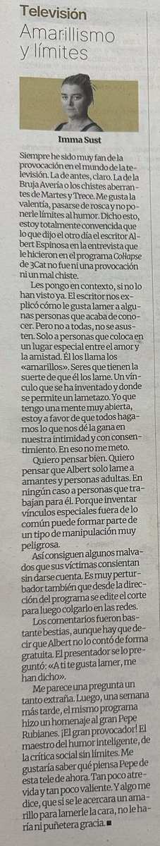 ImmaSust's tweet photo. Inventar vincles. Així comencen algunes pràctiques abusives. 
#AlbertEspinosa 
#Col·lapse3Cat
#amarillismo

https://t.co/NpdNki2Tes https://t.co/k2FZfnikNu