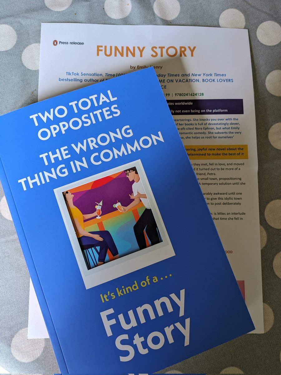 JoLidds's tweet photo. THE best #bookpost for a Saturday morning. Doing a small dance round the kitchen. Huge thanks to @EllieeHud. I can't wait to dive into this #FunnyStory! #ProofParty24 https://t.co/zDhttMtilc