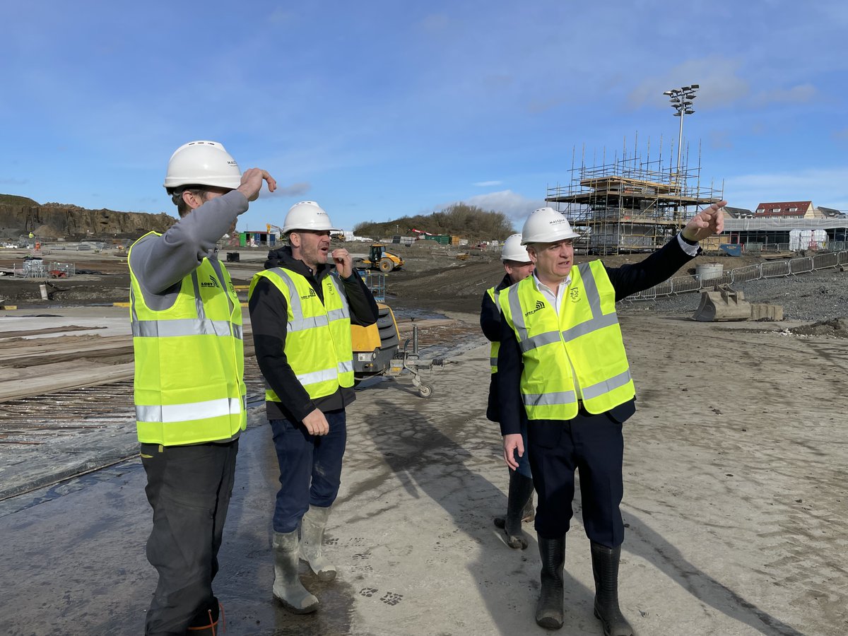 Scottish Government Finance and Economy (@scotgoveconomy) on Twitter photo Europe's largest inland surfing centre is due to open near Edinburgh later this year.
Tourism Minister <a href="/RichardLochhead/">Richard Lochhead</a> visited <a href="/lostshoresurf/">Lost Shore Surf Resort</a> at Ratho to view progress at the 60-acre site.
The project aims to boost Scotland's reputation as an adventure tourism destination. Europe's largest inland surfing centre is due to open near Edinburgh later this year.
Tourism Minister <a href="/RichardLochhead/">Richard Lochhead</a> visited <a href="/lostshoresurf/">Lost Shore Surf Resort</a> at Ratho to view progress at the 60-acre site.
The project aims to boost Scotland's reputation as an adventure tourism destination.