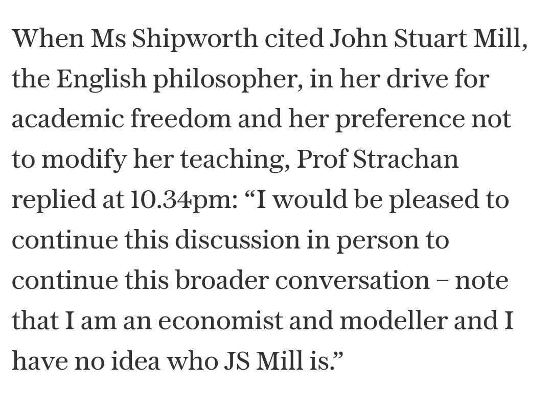I don't know whether to laugh or cry at this bit. Surely an appropriate epitaph for Britain's failing university system.