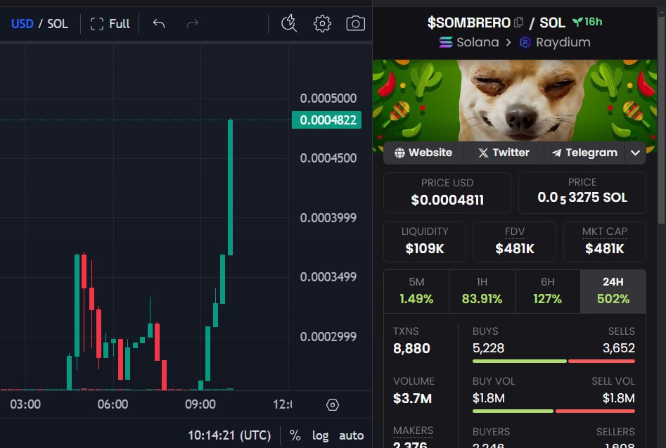 NOT EVEN 24 HOURS YET SINCE LAUNCH.

WE ARE JUST WARMING UP

HOW YOU LIKE DEM SOMBREROS HOMIE ? 

QUICK RECAP 👇🏽
x.com/SombreroMeme/s…