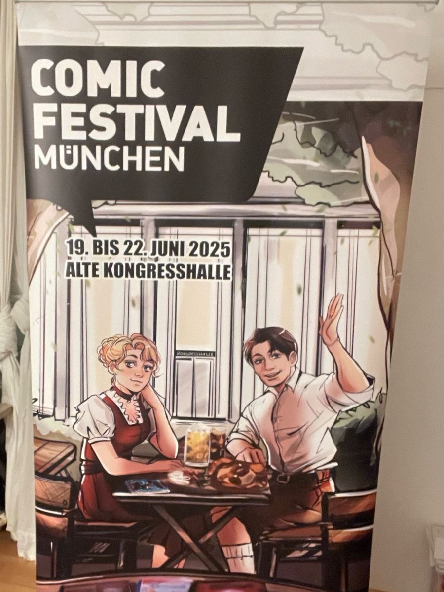 To all German/Austrian Homies, I`ll be at the NEXTComicfestival Linz on March 16th <3 
You can find me at the 'Comicfestival München' Table. 
Just watch out for this cool Rollup! (Had the Honor to design the Promo Art for Comicfestival München 2025 😍)