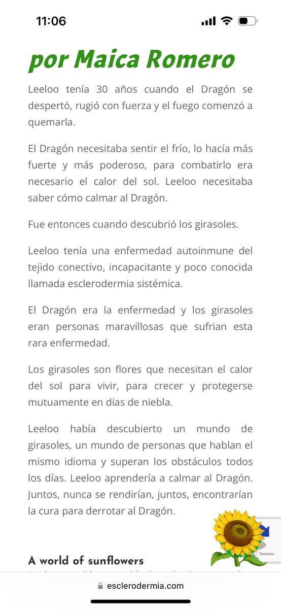 Gema M Lledó Ibáñez (@gema_lleiba) on Twitter photo A un paciente le hablé sobre la Asoc española de ES. M comentó, FELIZ😊, q la conocía y q además formaba parte d un grupo oficial d whstp. M mostró l nombre: “Escleros guais”. Gracias a ls colectivos/asociaciones. Sois vitales🙏🏼. Hacéis magia❤️<a href="/AEEsclerodermia/">A. E. Esclerodermia</a> #mundodegirasoles🌻 A un paciente le hablé sobre la Asoc española de ES. M comentó, FELIZ😊, q la conocía y q además formaba parte d un grupo oficial d whstp. M mostró l nombre: “Escleros guais”. Gracias a ls colectivos/asociaciones. Sois vitales🙏🏼. Hacéis magia❤️<a href="/AEEsclerodermia/">A. E. Esclerodermia</a> #mundodegirasoles🌻