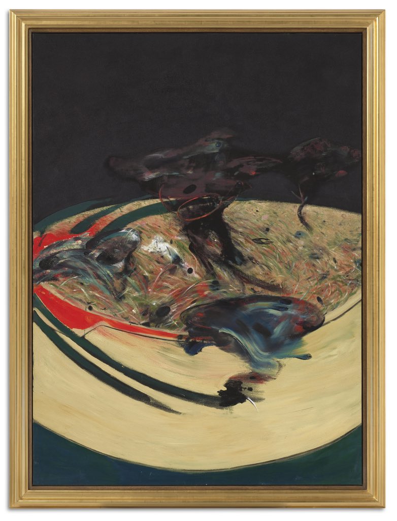 vangoyaa's tweet photo. 2 Notable Christies sales yesterday 

1/ Francis Bacon sells for $25,132,092 (6,426 ETH) 

2/ René Magritte "L'ami intime" sells for $43,266,395 (11,062 ETH)

Will we see these types of sales more frequently with NFTs? https://t.co/rw7J7bhj8d