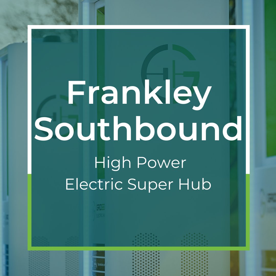 ⚡️Moto Frankley Southbound High Power Electric Super Hub⚡️ 12x350kW-capable High Power chargers powered by 100% net zero carbon energy now available at Moto Frankley Southbound 💚 @motoway Check out all our locations on the GRIDSERVE Electric Highway👉 electrichighway.gridserve.com