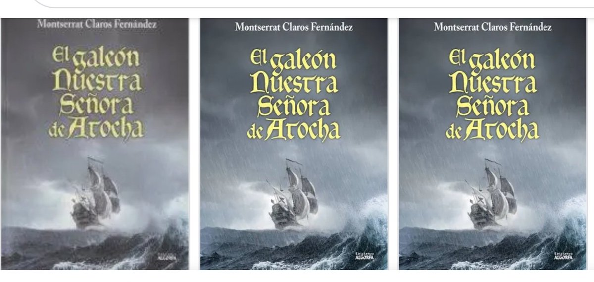 EL GALEÓN NUESTRA SEÑORA DE ATOCHA.
______
Puedes comprar ésta #novelahistorica 
sobre 
#CarreradeIndias
#Portobelo
#sigloXVII
#GalileoGalilei
#ArchivoGeneraldeIndias
en Casa del Libro , Agapea Amazon o en tu plataforma favorita de comercio on line
todostuslibros.com/autor/claros-m…
⬇️✨⬇️