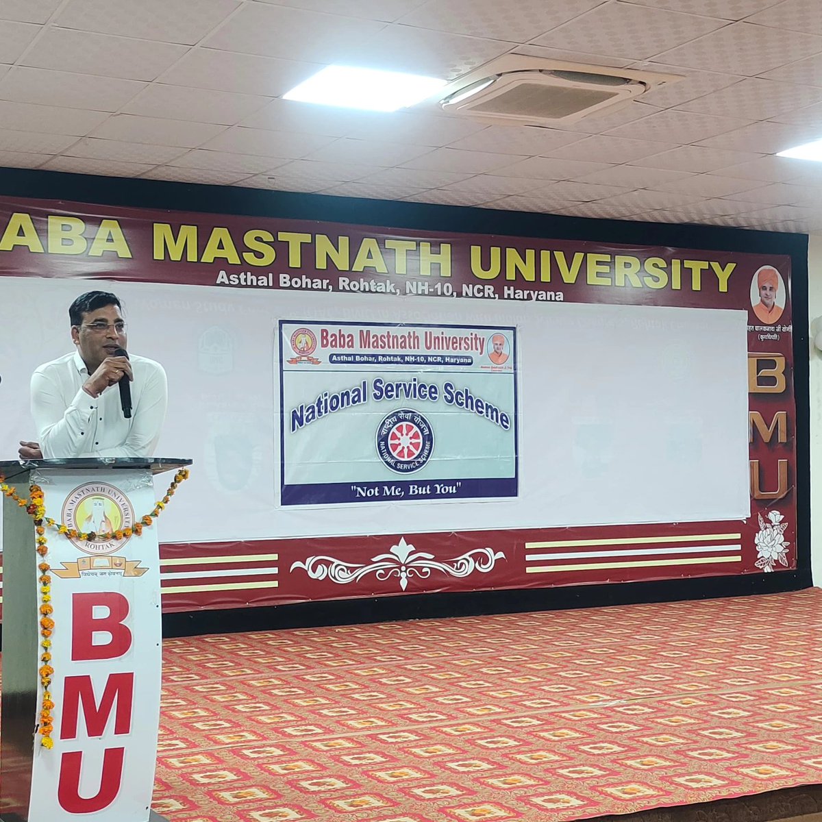 CyberCrimeRTK's tweet photo. #CyberAwareness 
Cyber Awareness at Baba Mastnath University (BMU) Rohtak https://t.co/ao85Z68aPO