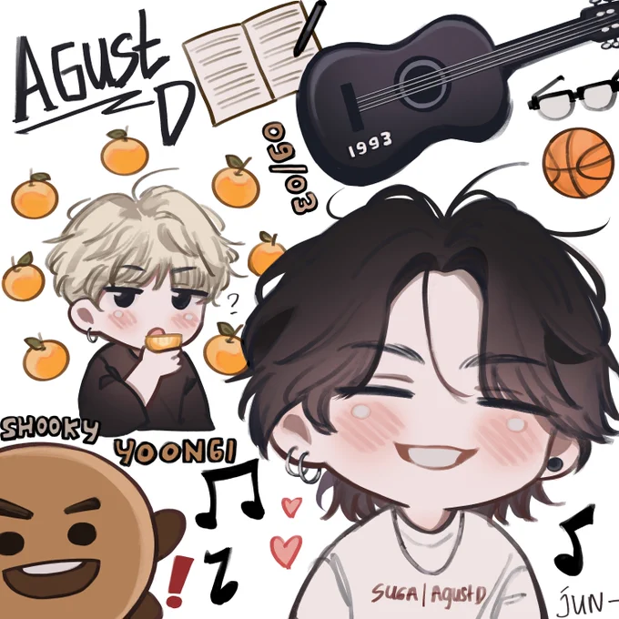 🐱🍪🍊👓🎧🎹🎸✍️📝🏀 
#HAPPYSUGADAY 