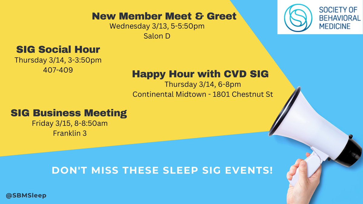 We can't wait to see everyone this week at <a href="/BehavioralMed/">SBM</a> Annual Meeting! Make sure to come say hi at our SIG events!