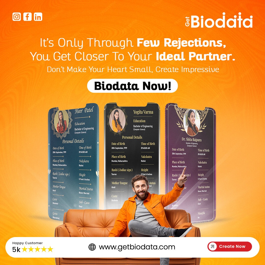 Embrace the path to your ideal partner – it's often paved with a few rejections. Let resilience be your guide. Expand your possibilities and create an impressive biodata with GetBiodata. Your journey to lasting love starts with the right step. 💖🌟
.
.
#embracethepath #getbiodata