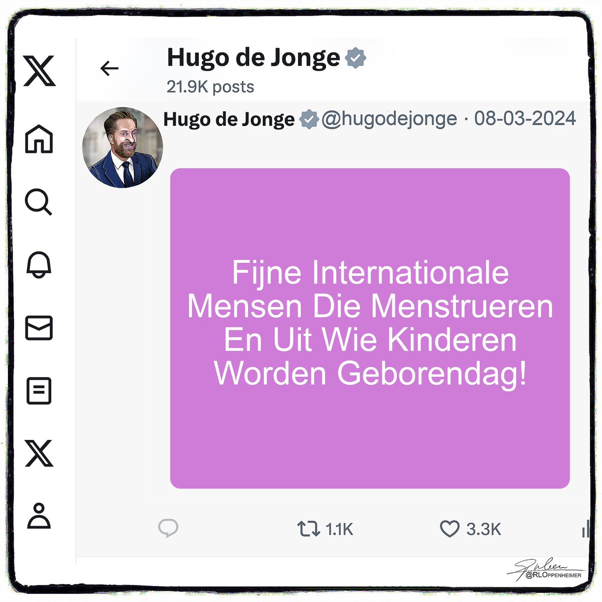 #InternationaleVrouwendag #HugodeJonge #moeder @delimburger