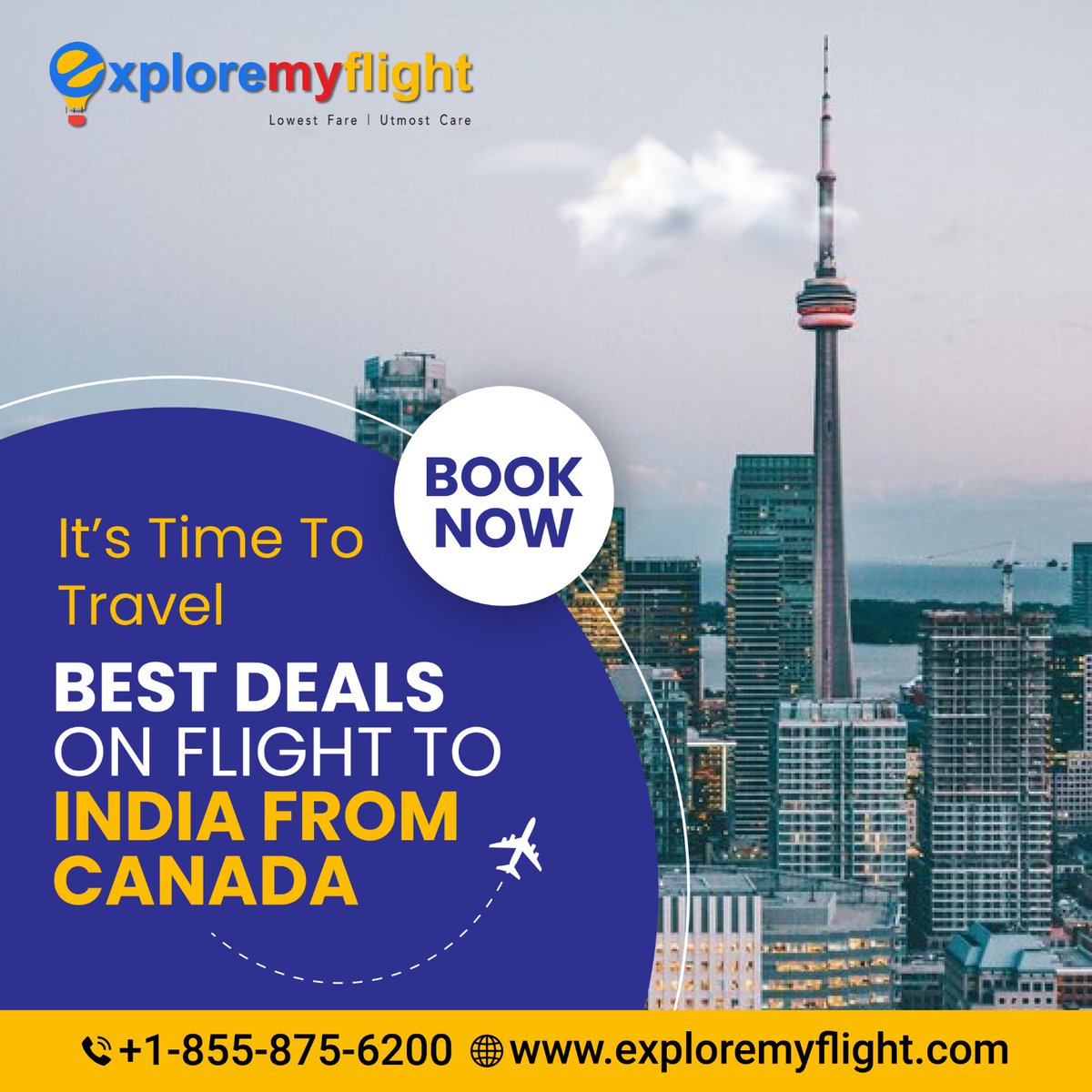 It's time to embark on your next adventure to India with Explore My Flight's unbeatable deals! 🌏
Don't miss out on the best and cheapest air tickets from USA, Canada, and Australia. Book your journey now! 🎉
☎ +1 845 875 9777
☎ +91 8884000095
🌐  exploremyflight.com