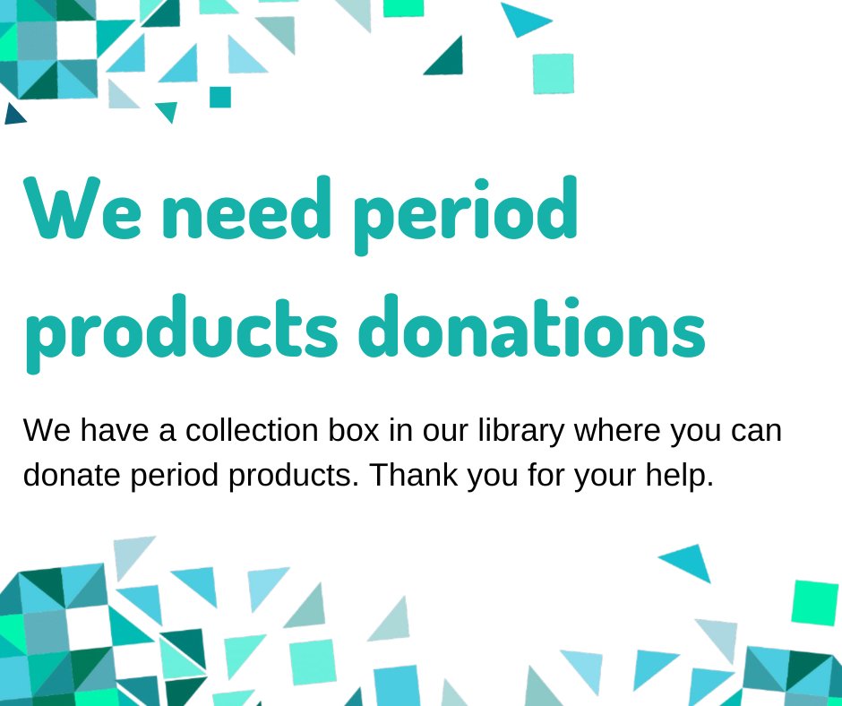 Thank you to everyone who helped us get started with our period poverty packs! If you can spare a few pounds in your next shop or have any packaged products you no longer need, please donate. Our pink collection box is at the end of our Health section. #HytheLibrary #Community