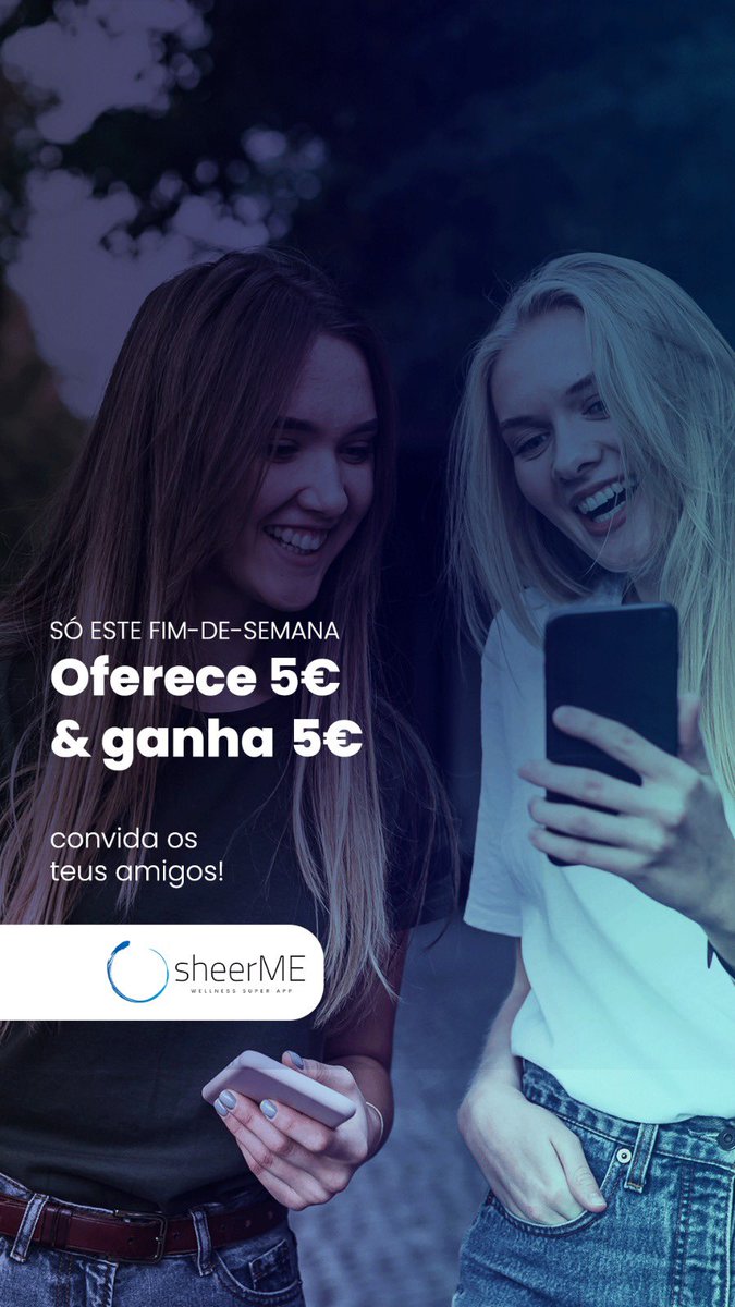 🚨 #Convida e #Ganha! Ajuda os teus #amigos a cuidarem de si com a <a href="/sheerMEapp/">sheerME</a> !

🤩 Este fim-de-semana, #oferece 5€ aos teus amigos e #ganha também 5€ na tua #wallet assim que o teu amigo se #regista na #sheerME. 

👉 Convida já 🫶 ➡️ sheerme.com/invite