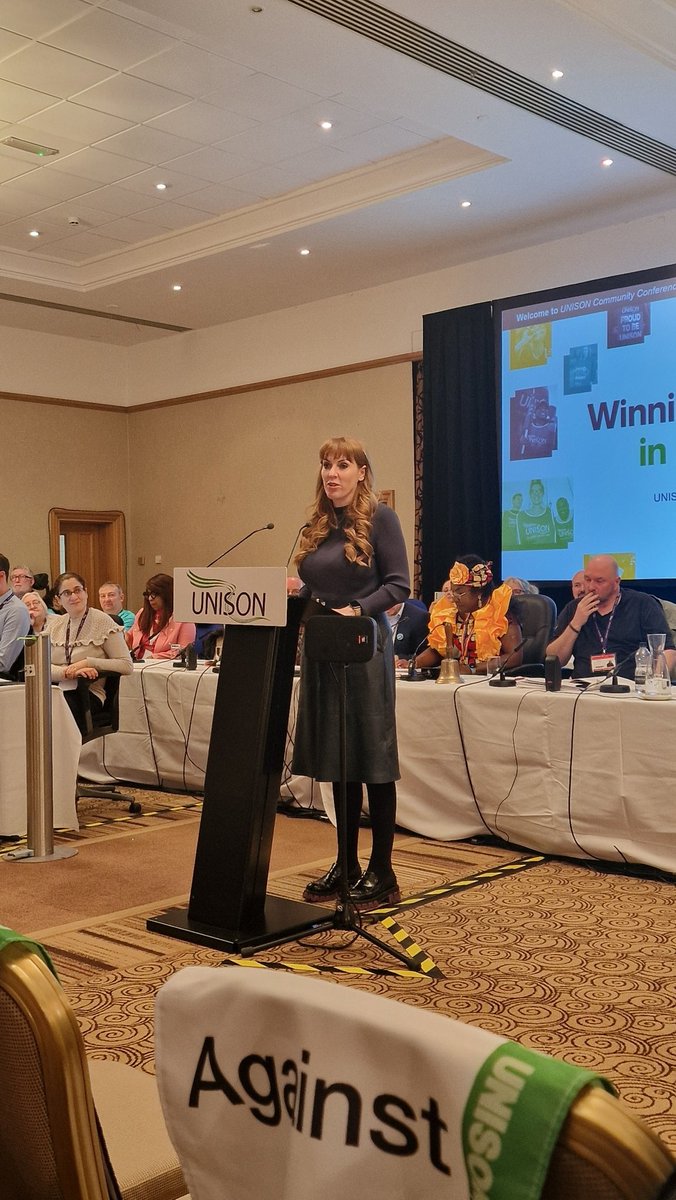 <a href="/UNISONCommVol/">UNISONCommVolSector</a> "Tories are running scared of working class women like me" Understandable after an excellent speech <a href="/AngelaRayner/">Angela Rayner</a>