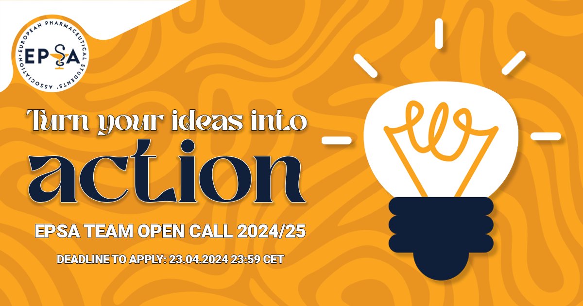 EPSA_Online's tweet photo. 🌟 We are thrilled to announce that the call for the 𝗻𝗲𝘅𝘁 𝗘𝗣𝗦𝗔 𝗧𝗲𝗮𝗺 is now officially open!  📅 The call will remain open until 𝗔𝗽𝗿𝗶𝗹 𝟮𝟯𝗿𝗱 𝟮𝟯:𝟱𝟵 𝗖𝗘𝗧.
Apply here: https://t.co/ZW8NoU4hFX https://t.co/1mM9UkepVN