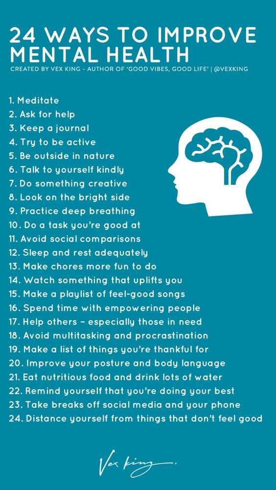 24 Ways to improve your mental health