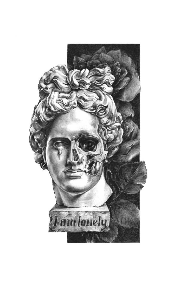 I am lonely
#drawing  #sketchbook #still #life #skull #skullart #portrait #anatomy #figure #figuredrawing #women #work 
#figureskating #pencil #pencildrawing #tattoo #flashtattoo #backwork #backandgrey #backandgreytattoo #lonely #typo #typography #sketch #pencildrawing #pencil