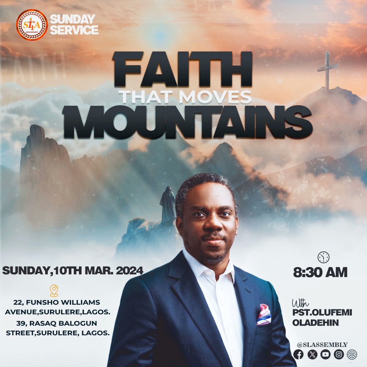 slassembly's tweet image. In precision and accuracy of the Spirit, our Lead Pastor would be teaching on faith that moves mountains.

Have you been wondering on how to achieve the impossible? Then this meeting is for you.

Join us in church tomorrow, we've reserved a seat for you.

#faithtalk #faithworks