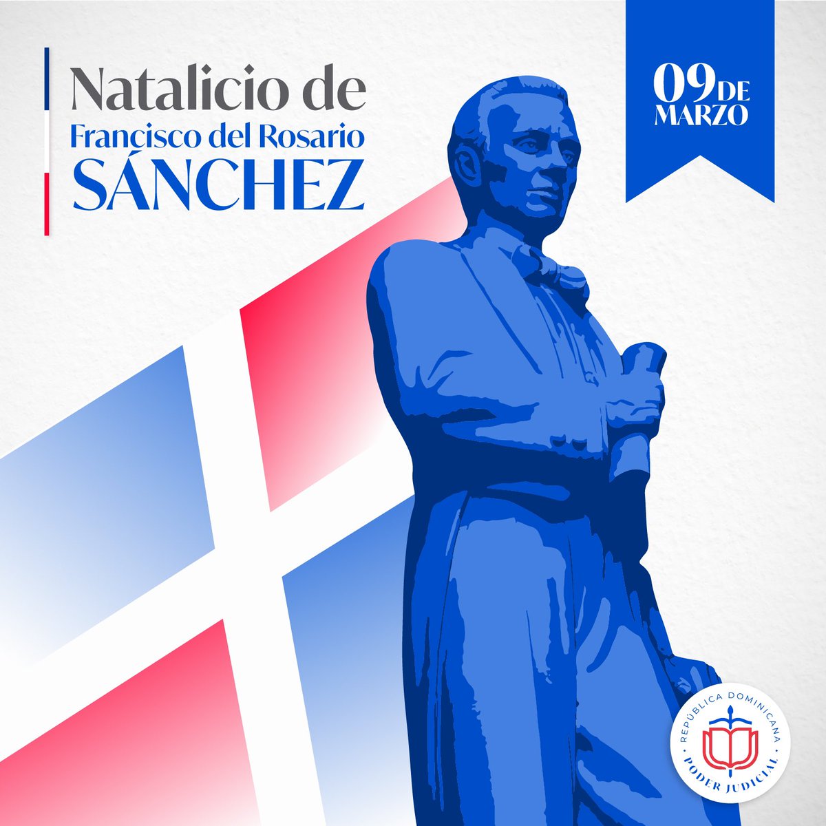 PoderJudicialRD's tweet photo. Hoy conmemoramos el 207 aniversario del Natalicio de Francisco del Rosario Sánchez, comandante de armas, político y líder independentista, quien tomó las riendas de la lucha de nuestra Patria. https://t.co/BZmlwbmRXJ