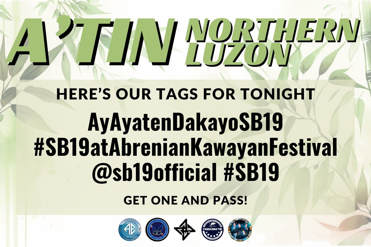 Tags kayo dyan! 🥹 AyAyatenDakayoSB19 #SB19atAbrenianKawayanFestival @SB19Official #SB19
